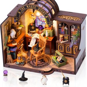 Rolife DIY Miniature House Kit, Mini Wooden Dollhouse Kit for Adults to Build, Tiny House Miniatures Diorama Building Kits-Birthday Christmas Halloween Craft Hobbies Gift for Teens Kids