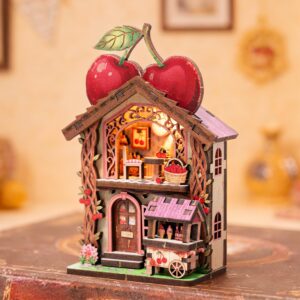 樱桃小屋带灯冰箱磁贴 Magnete da frigorifero fai da te