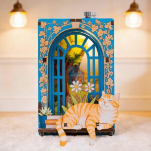 懒猫小屋带灯冰箱磁贴 Magnete da frigorifero fai da te