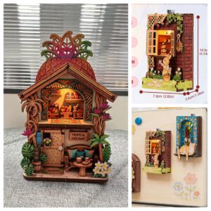 菠萝蜜小屋带灯冰箱磁贴 Magnete da frigorifero fai da te